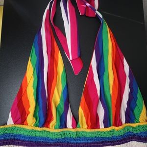 Rainbow Halter Top